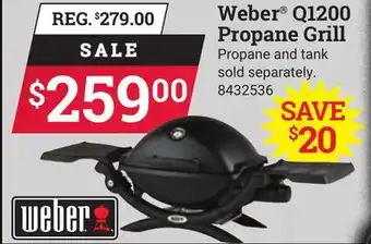 Ace Hardware Weber Q1200 Propane Grill offer