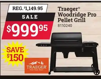 Ace Hardware Traeger Woodridge Pro Pellet Grill offer