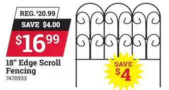 Ace Hardware 18 Edge Scroll Fencing offer