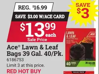 Ace Hardware Ace Lawn & Leaf Bags offer