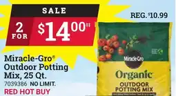Ace Hardware Miracle-Gro Outdoor Potting Mix, 25 Qt offer