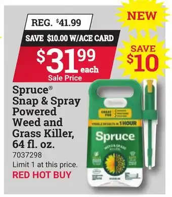 Ace Hardware Spruce Snap & Spray Powered Weed and Grass Killer offer