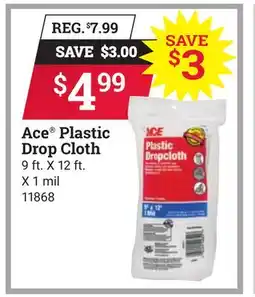 Ace Hardware Ace Plastic Drop Cloth offer