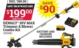 Ace Hardware DEWALT 20V MAX Trimmer & Blower Combo Kit offer