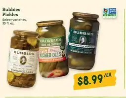Sprouts Farmers Market Bubbies Pickles offer