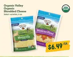 Sprouts Farmers Market Organic Valley Organic Shredded Cheese offer