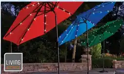 Ace Hardware Living Accents Solar LED 9 Ft. Tiltable Market Umbrella offer