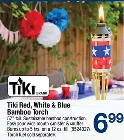 Ace Hardware Tiki Red, White & Blue Bamboo Torch offer