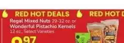 Albertsons Regal Mixed Nuts 29-32 oz. or Wonderful Pistachio Kernels 12 oz. - Select Varieties offer