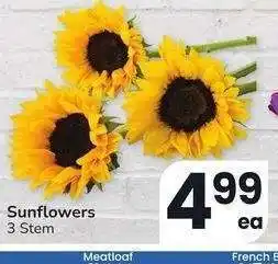 Albertsons Sunflowers - 3 Stem offer