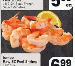 Albertsons Jumbo Raw EZ Peel Shrimp - 16/20 ct. Sold in 2 lb. bags for $13.98 ea offer