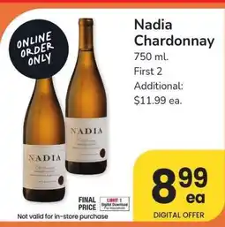 Albertsons Nadia Chardonnay - 750 ml offer