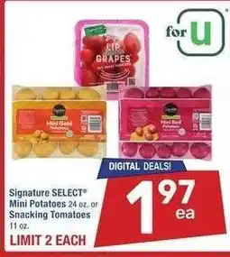 Albertsons Signature SELECT Mini Potatoes 24 oz. or Snacking Tomatoes 11 oz offer