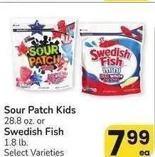 Albertsons Sour Patch Kids 28.8 oz. or Swedish Fish 1.8 lb. - Select Varieties offer
