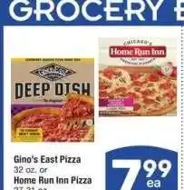 Albertsons Gino's East Pizza 32 oz. or Home Run Inn Pizza 27-31 oz. - Select Varieties offer