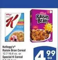 Albertsons Kellogg's Raisin Bran Cereal 12.7-16.6 oz. or Special K Cereal 9.6-13.3 oz. - Select Varieties offer