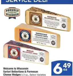Albertsons Sartori Bellavitano & Parmesan Cheese Wedges - 5.3 oz., Select Varieties offer