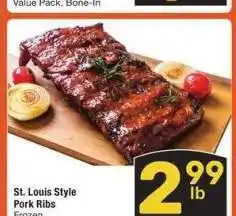 Albertsons St. Louis Style Pork Ribs - Frozen offer