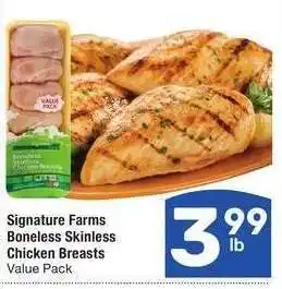 Albertsons Signature Farms Boneless Skinless Chicken Breasts - Value Pack offer