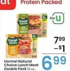 Albertsons Hormel Natural Choice Lunch Meat Double Pack - 14 oz., select varieties offer
