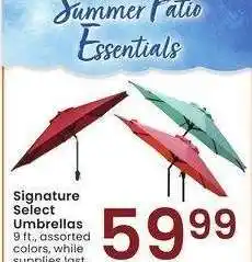 Albertsons Signature Select Umbrellas - 9 ft., assorted colors offer
