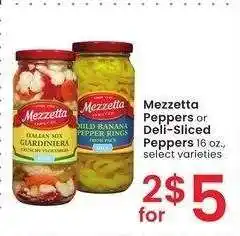 Albertsons Mezzetta Peppers or Deli-Sliced Peppers - 16 oz., select varieties offer