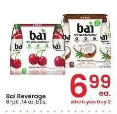 Albertsons Bai Beverage - 6 - pk., 14 oz. btls offer
