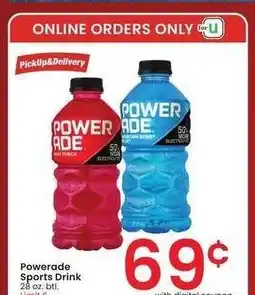 Albertsons Powerade Sports Drink - 28 oz. btl offer
