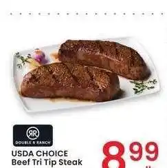 Albertsons USDA CHOICE Beef Tri Tip Steak - boneless, family pack offer