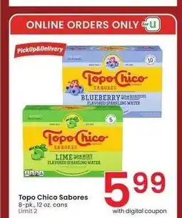 Albertsons Topo Chico Sabores - 8 - pk., 12 oz. cans offer