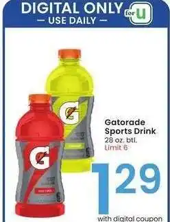 Albertsons Gatorade Sports Drink - 28 oz. btl offer