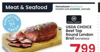 Albertsons Double R Ranch USDA CHOICE Beef Top Round London Broil - boneless offer
