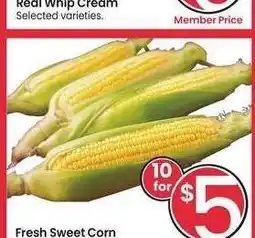 Albertsons Fresh Sweet Corn - Member Price: 50¢ ea offer