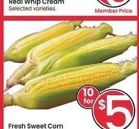 Albertsons Fresh Sweet Corn - Member Price: 50¢ ea offer