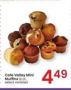 Albertsons Cafe Valley Mini Muffins - 12 ct., select varieties offer