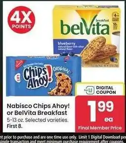 Albertsons Nabisco Chips Ahoy! or BelVita Breakfast - 5-13 oz. Selected varieties offer