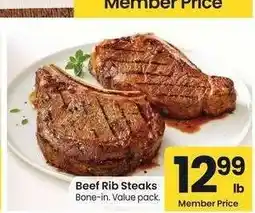 Albertsons Beef Rib Steaks - Bone - in. Value pack offer