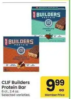 Albertsons Clif Builders Protein Bar - 6 ct., 2.4 oz. Selected varieties offer
