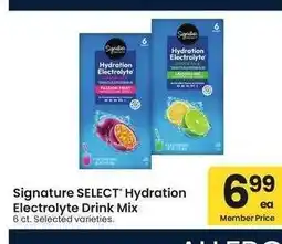 Albertsons Signature SELECT Hydration Electrolyte Drink Mix - 6 ct. Selected varieties offer