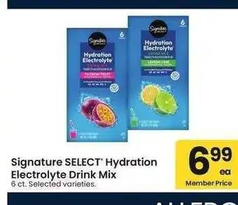 Albertsons Signature SELECT Hydration Electrolyte Drink Mix - 6 ct. Selected varieties offer