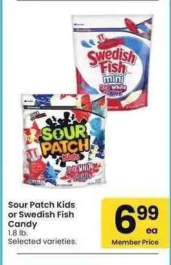 Albertsons Sour Patch Kids or Swedish Fish Candy - 1.8 lb. Selected varieties offer