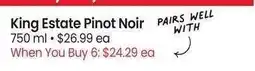 Albertsons King Estate Pinot Noir - 750 ml offer