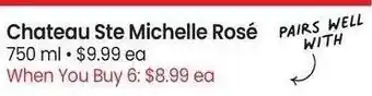 Albertsons Chateau Ste Michelle Rosé - 750 ml offer