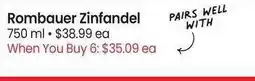 Albertsons Rombauer Zinfandel - 750 ml offer
