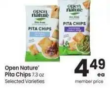 Albertsons Open Nature Pita Chips - 7.3 oz Selected Varieties offer