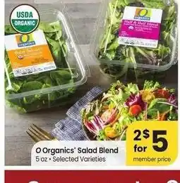Albertsons O Organics Salad Blend - 5 oz • Selected Varieties offer