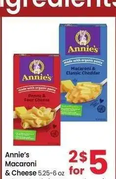 Albertsons Annie's Macaroni & Cheese - 5.25-6 oz Selected Varieties offer