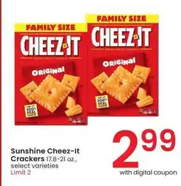 Albertsons Sunshine Cheez-It Crackers - 17.8-21 oz., select varieties offer