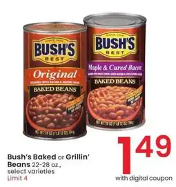 Albertsons Bush's Baked or Grillin' Beans - 22-28 oz., select varieties offer