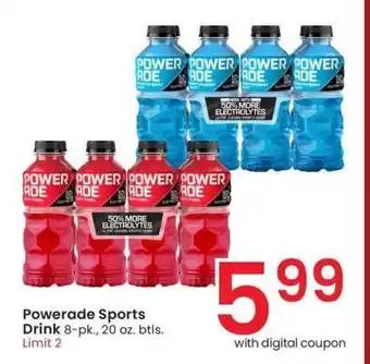 Albertsons Powerade Sports Drink - 8 - pk., 20 oz. btls offer